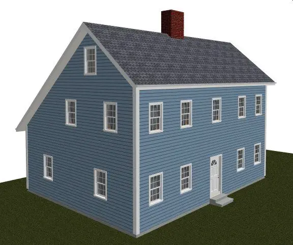 saltbox roof house model