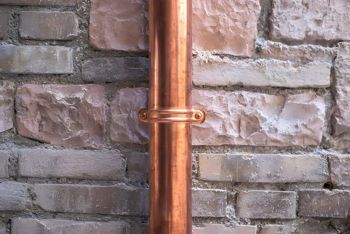 Faux copper gutters