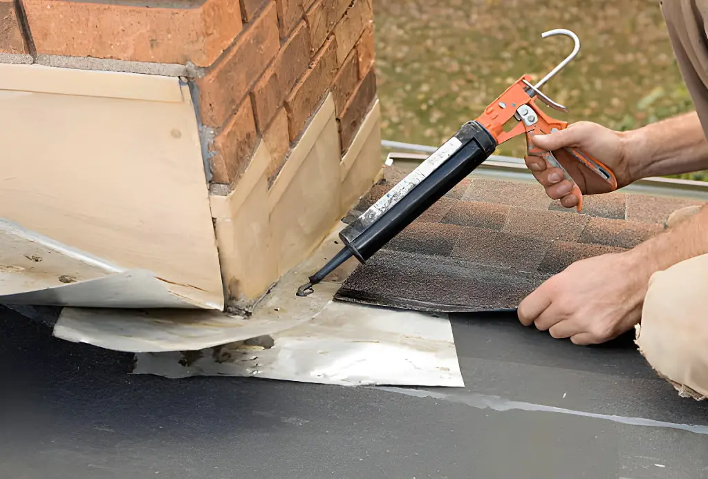 Chimney flashing installation