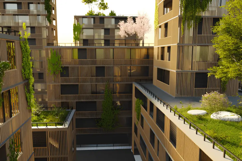 flat roof with vegetation