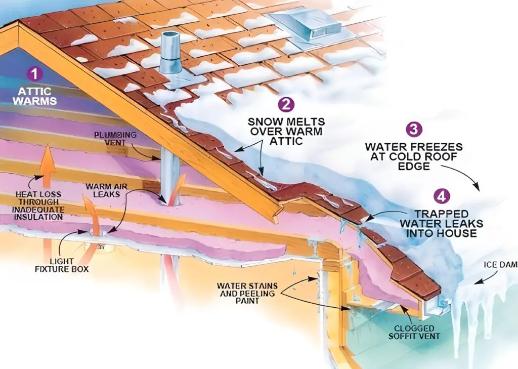 how do ice dams form