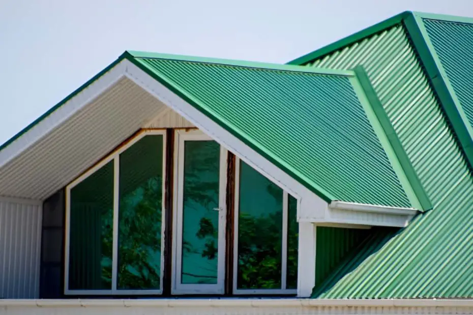 corrugated roofing green