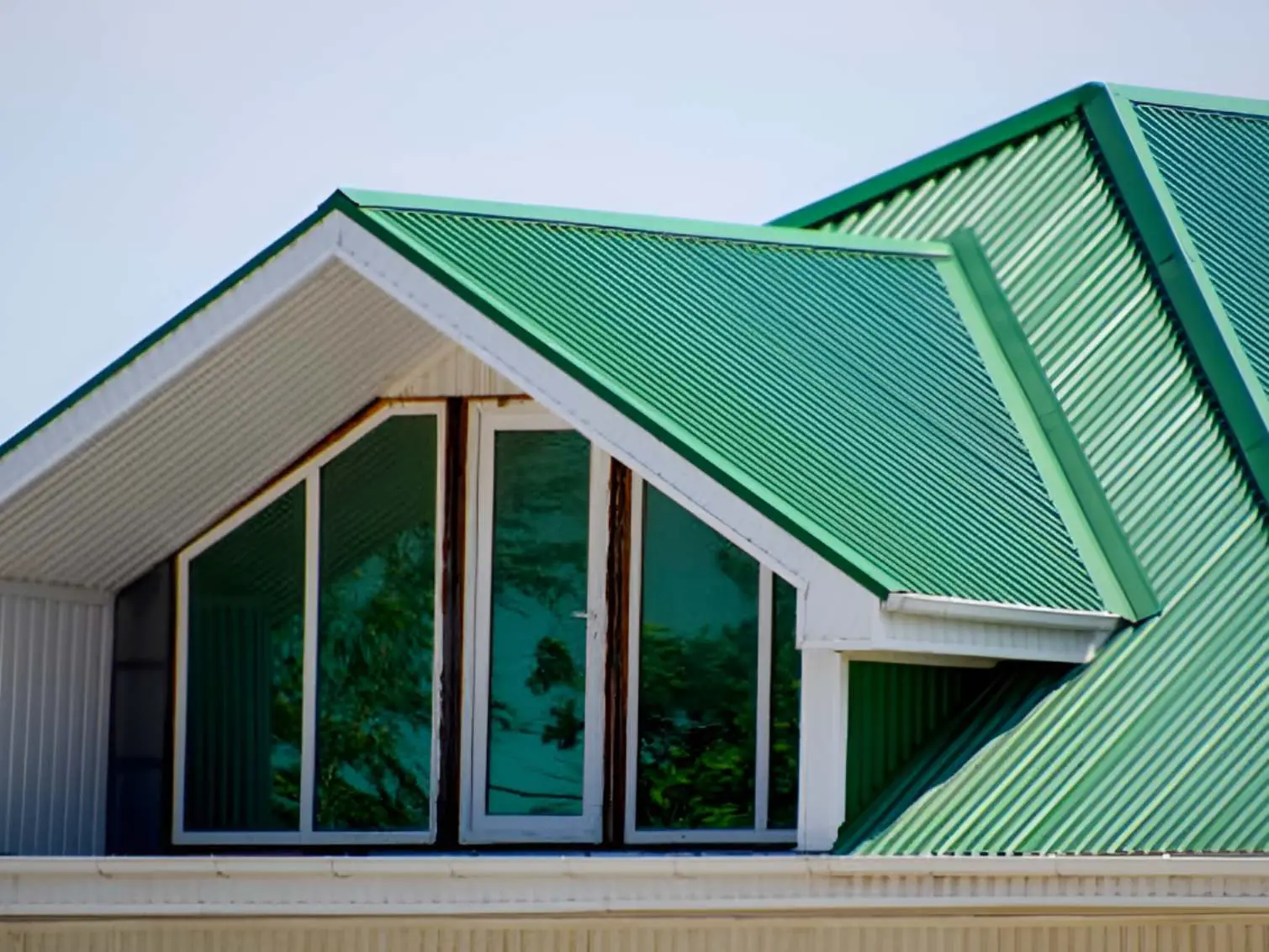 corrugated roofing green