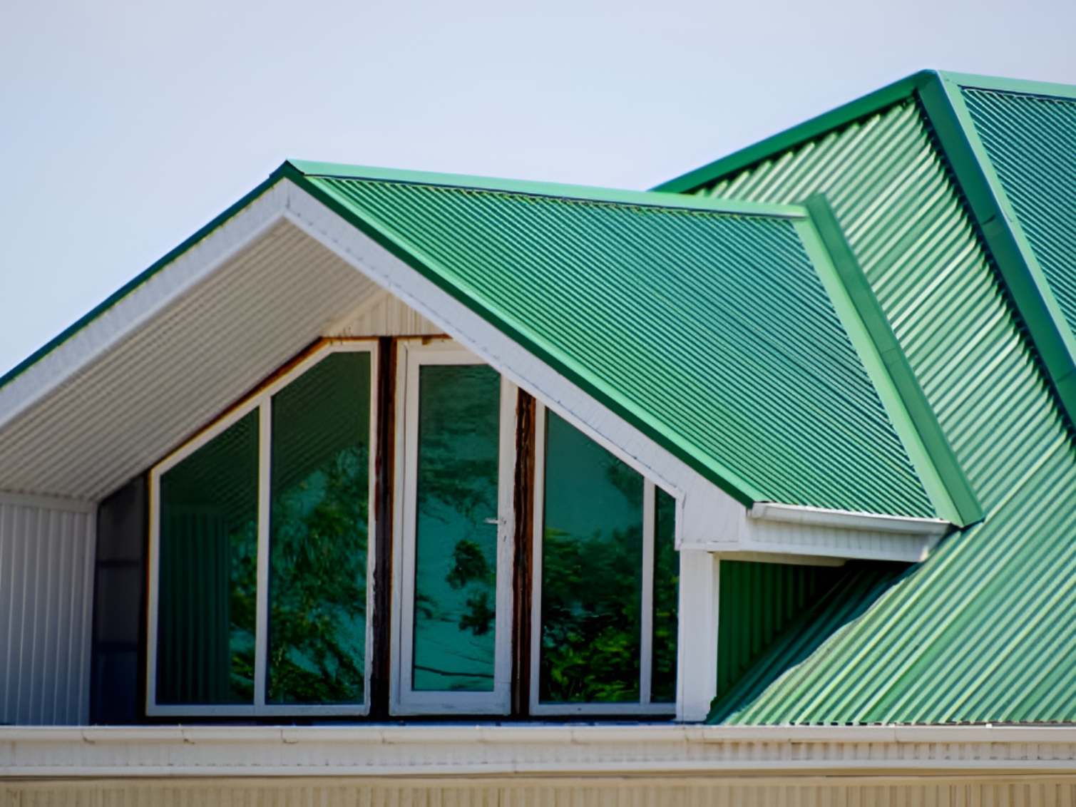 corrugated roofing green